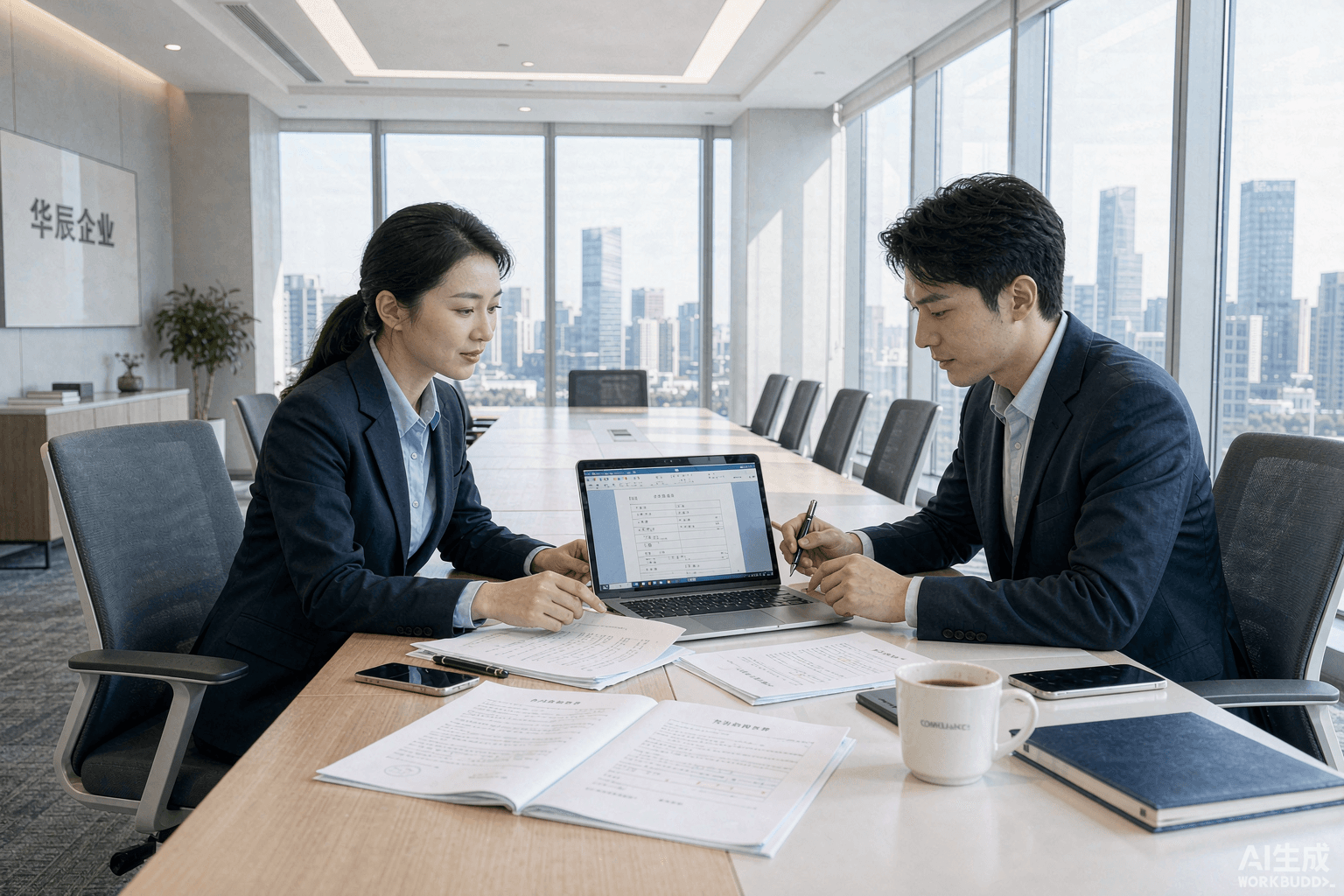 HR 与合规顾问讨论劳动合同